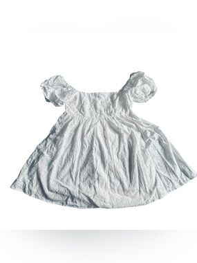 Altar'd State White Eyelet Puff-Sleeve Mini Dress